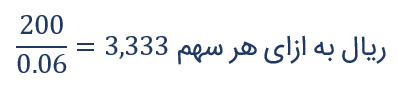 مثال تنزیل سود با رشد صفر