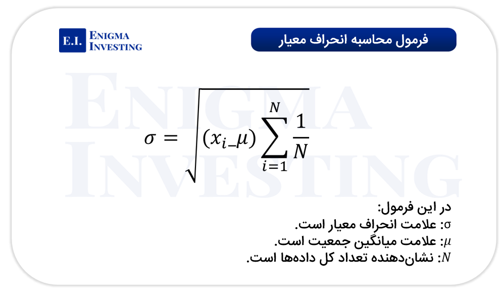 فرمول محاسبه انحراف معیار