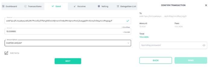 ارسال دارایی در کیف پول یورویی