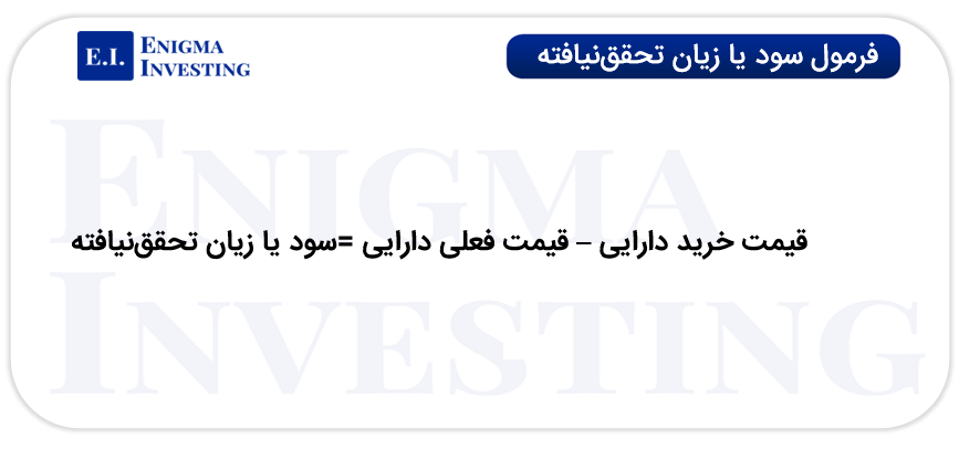 فرمول سود یا زیان تحققنیافته