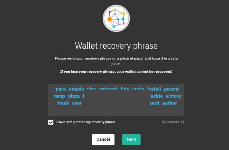 عبارت بازیابی در کیف پول کوینومی