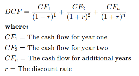 محاسبه جریان‌های نقدی تنزیل‌شده