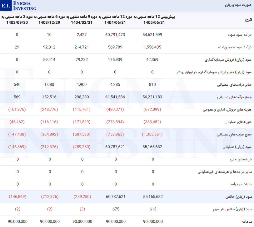 صورت سود و زیان نماد